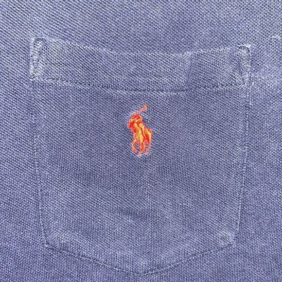 Polo by Ralph Lauren Big Man Pocket Red Pony Mens T shirt 3XB Blue White Trim - Picture 4 of 4